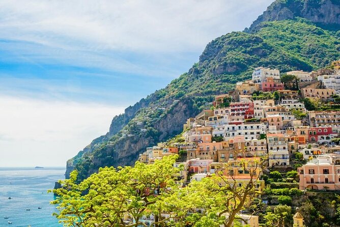 Amalfi Coast Sorrento and Pompeii Group Tour from Naples - Positano: colorful houses and stairway chaos, controlled