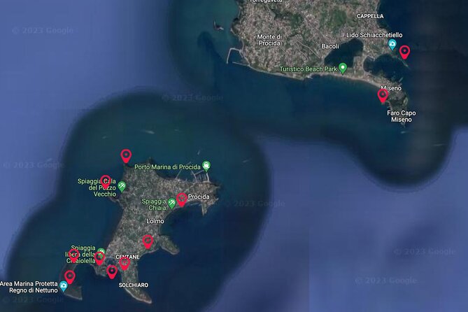 Boat Tour to Procida and Ischia, discover Private Secret Beaches - The Il Postino shoreline: Punta Ottimo’s hard-to-reach beach time