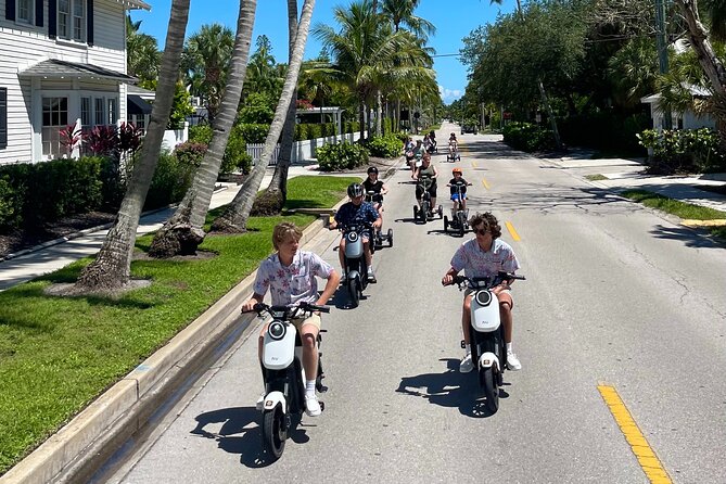 Electric Moped Tour of Naples Florida Family Fun and Easy To Ride - Stop-by-stop: Dockside, Crayton Cove, and Old Naples streets