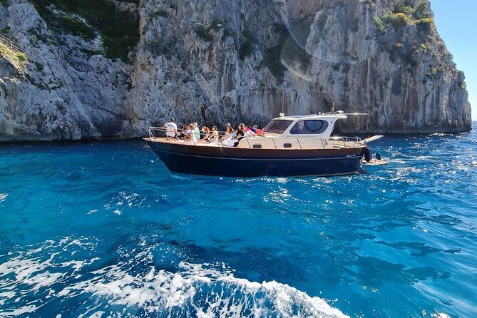 From Castellammare di Stabia: Capri Blue Grotto Boat Day Tour - Sorrento Coast and Marina Grande views from the water