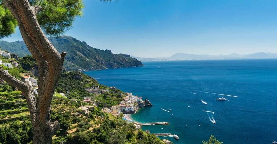 From Naples: Positano, Amalfi & Ravello-Luxury small group - Amalfi’s cathedral square and the ceramic-color vibe
