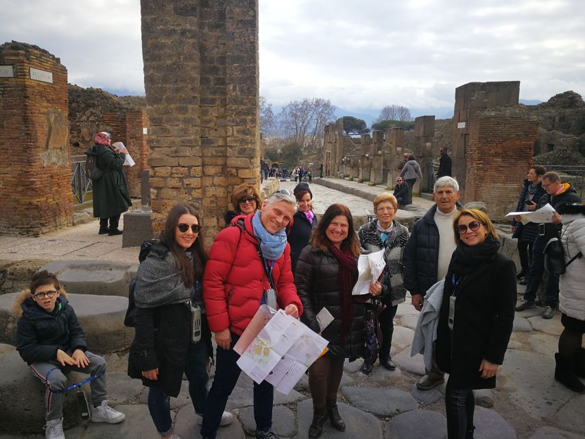 From Naples/Salerno : Positano , Pompeii & Sorrento Day Tour - Pompeii essentials in two hours: ruins, Vesuvius drama, and self-guided reality