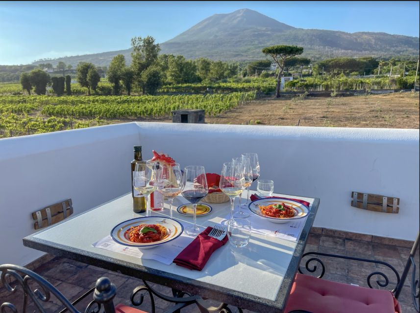 Mount Vesuvius: Vineyard Tour with Wine Tasting and Lunch - Lunch with a volcano view: local ingredients and real pairing