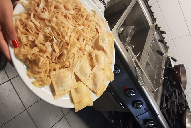 Naples Pasta Class: Fettuccine & Ravioli with Grandma’s Recipe - Ravioli and sauces: ricotta-pepper filling, Vesuvius-style tomatoes, and Alfredo