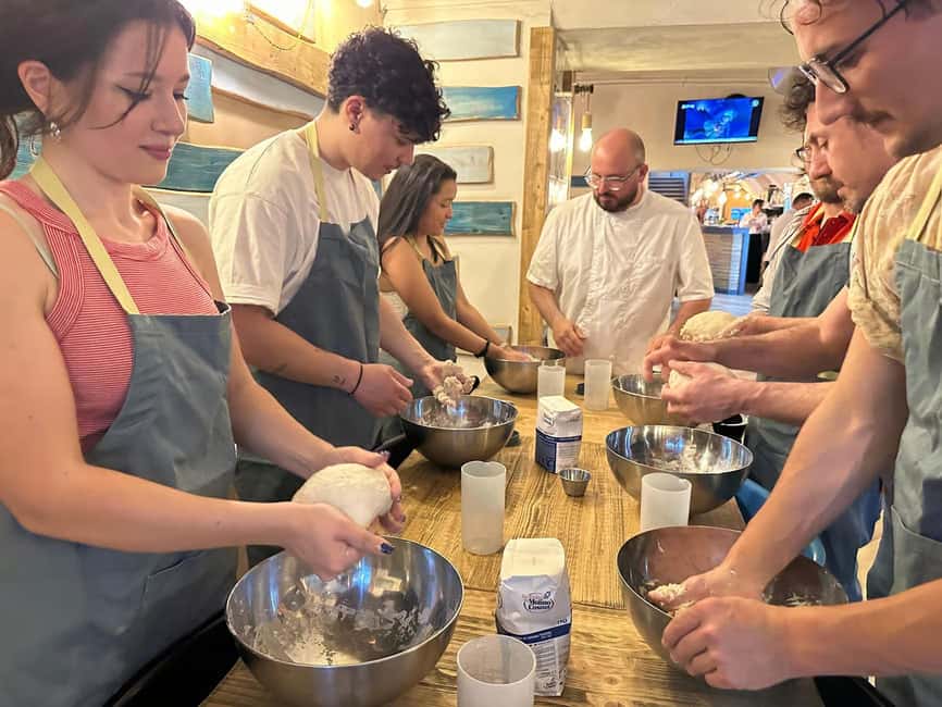 Naples: Pizza Experience and Artisan Tasting - The 2-hour flow: dough, snack, toppings, bake, eat, dessert