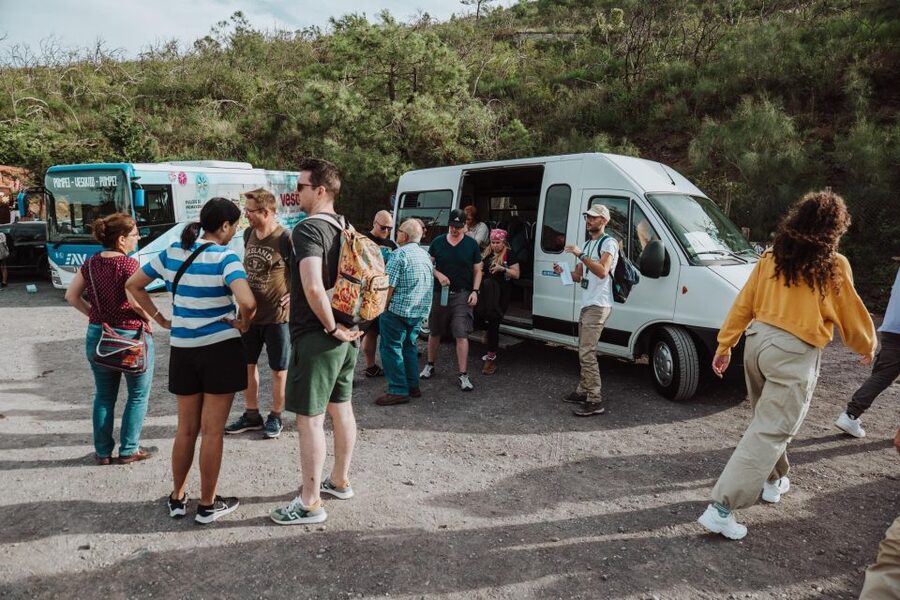 Naples: Pompeii and Mount Vesuvius Entry Tickets and Tour - Getting to Vesuvius: minibus transfer and skip-the-line entry that saves daylight