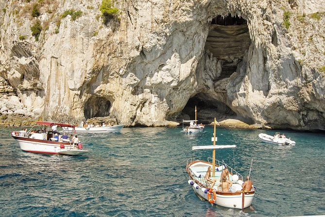 Naples to Capri Private Boat Excursion - Faraglioni, Marina Piccola, and Punta Carena from the water