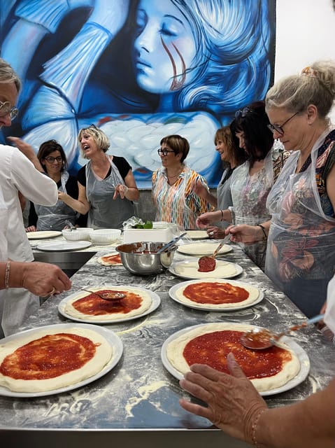 Pizza-Making Workshop by night with glass of wine - Shaping your Margherita and baking in about 90 seconds