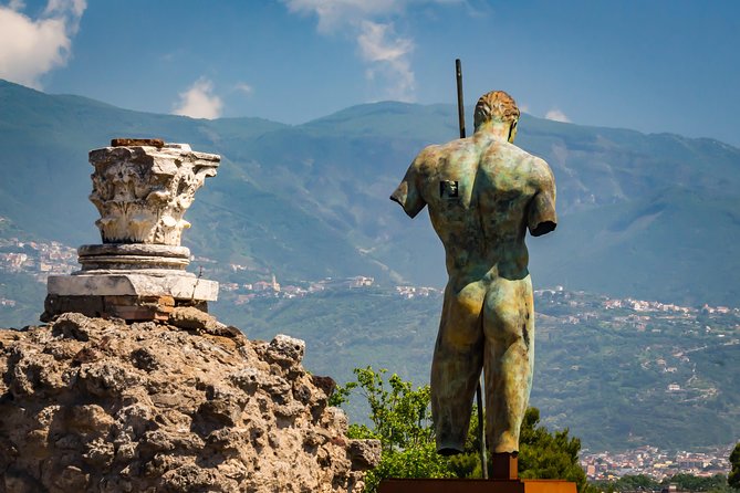Pompeii and Herculaneum small group tour - skip the line - Pompeii’s first stops: portico shelter, the forum, and the main street feel