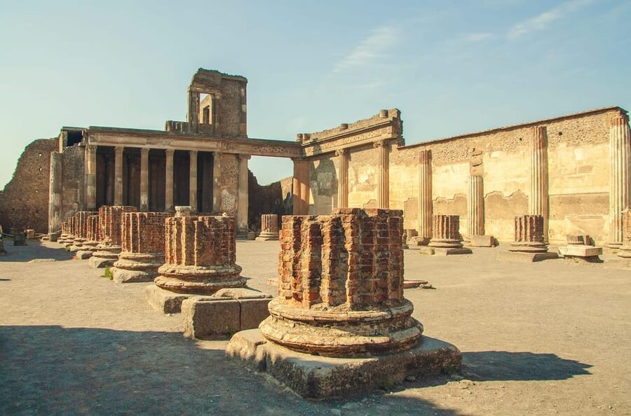 Pompeii: Skip-the-Line Entry & Audioguide - Entering the Roman heart: the central forum and Mount Vesuvius backdrop