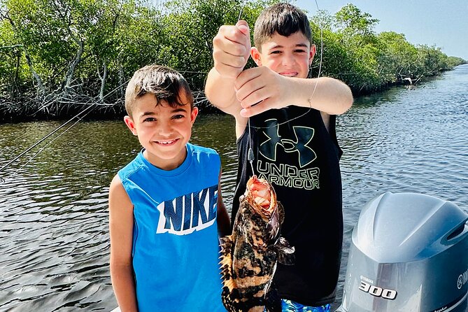 Private 2 Hour Kids and Family Fishing Marco Island, FL - Dolphins, Birds, and the Shark Bonus
